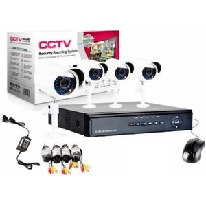 Cctv DVR Kit Plug en Play camerasysteem 4 camera's