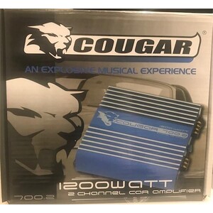 Cougar 1200 Watt Auto 2 Kanalen muziek in de wagen