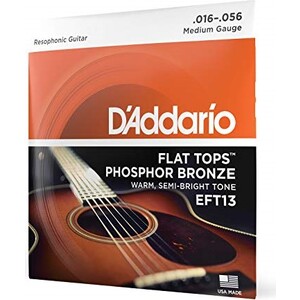 D'Addario EFT13 Flat Tops snarenset voor resonator gitaar